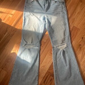 American Eagle Outfitters Light Blue Flare Leg Jeans